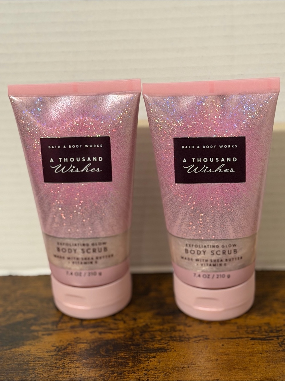 2 Bath & Body Works A Thousand Wishes Exfoliating Glow Body Scrubs New